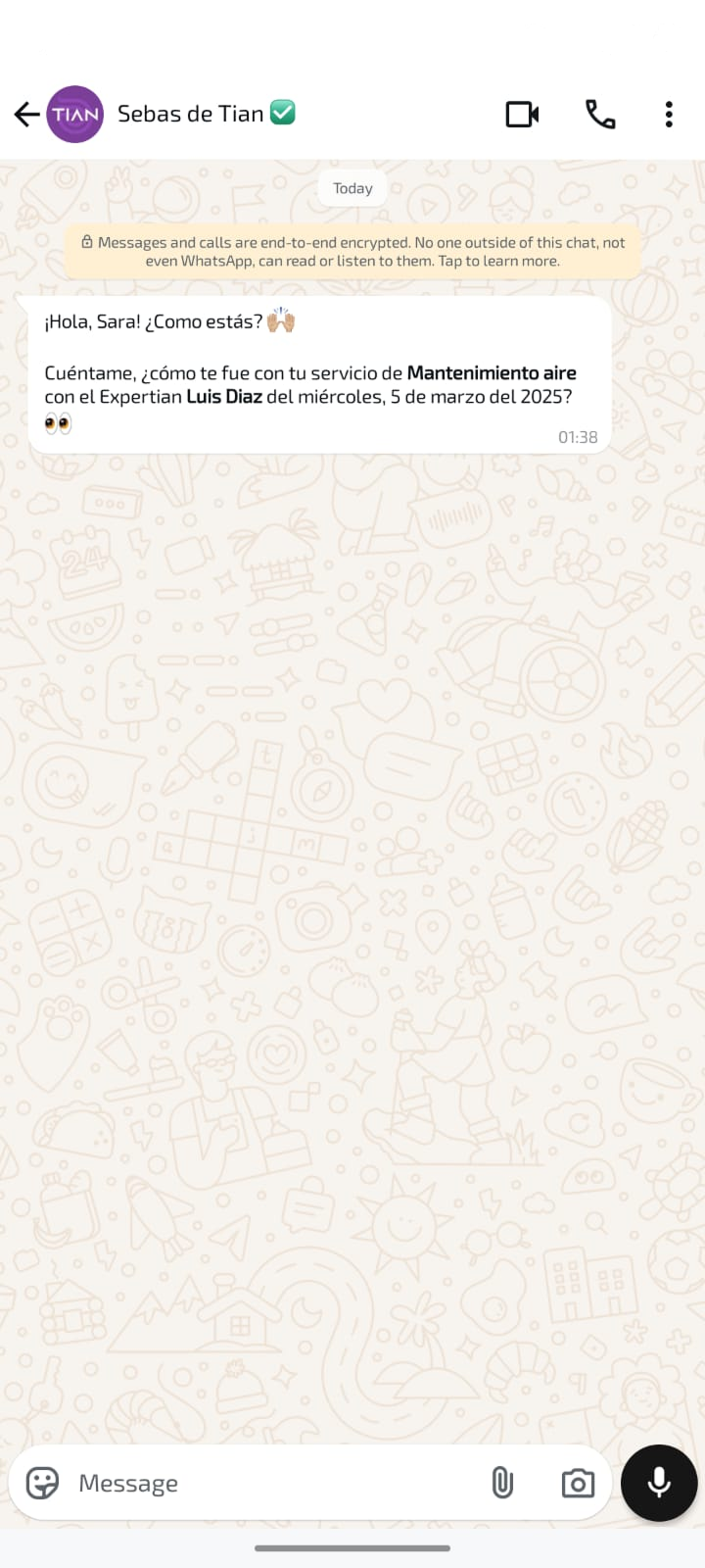 Pantalla de Tian